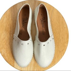 Dalson Ivory Leather Studded Espadrille